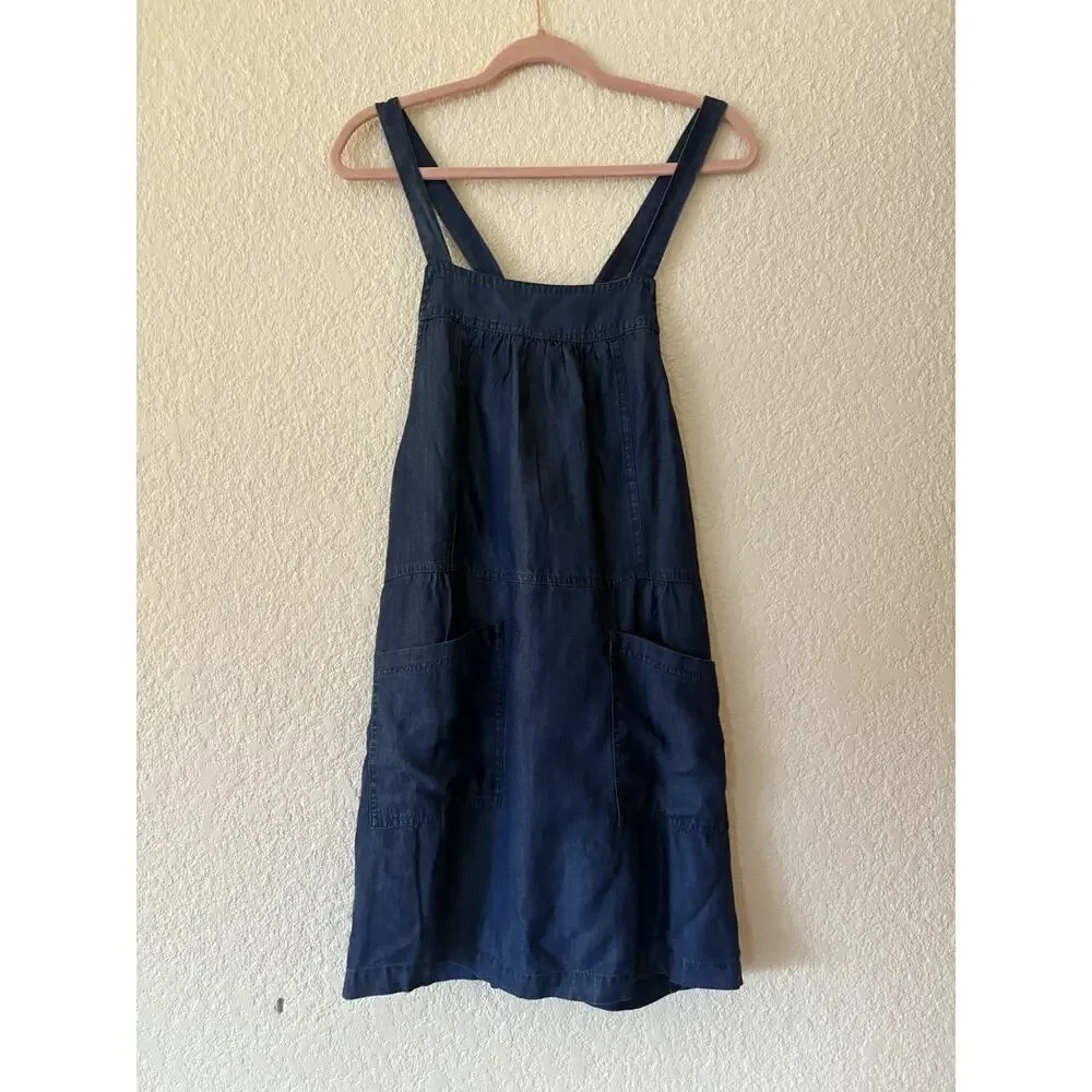 NEW Natural Life Dakota Tie-Back Dress Denim Blue Size Medium NWT Boho Pockets - Picture 2 of 9